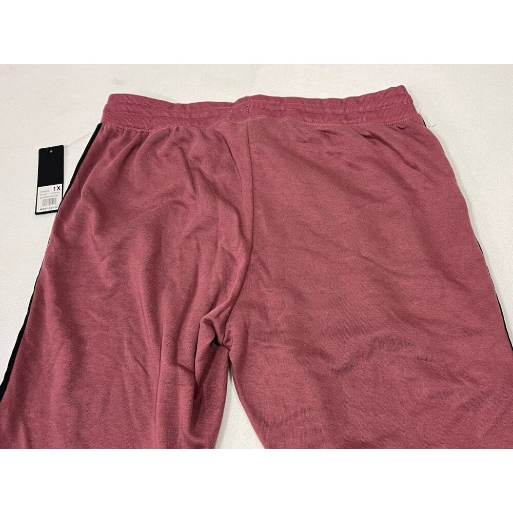 Bebe Sport Women’s Mesh Trim Joggers 1X Antique Rose NWT - Picture 7 of 12